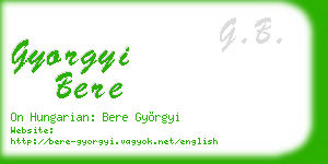 gyorgyi bere business card
